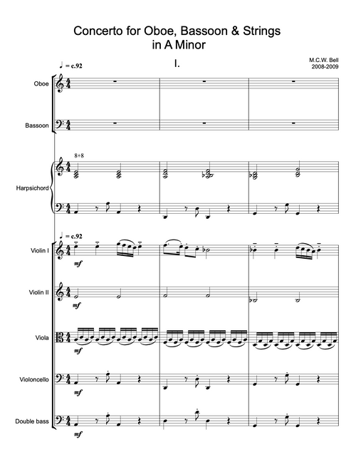 Concerto for Oboe and Bassoon (PDF)