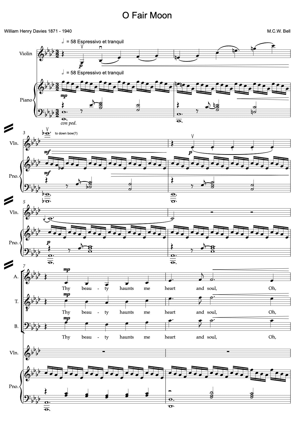 O Fair Moon — Anthem (PDF)